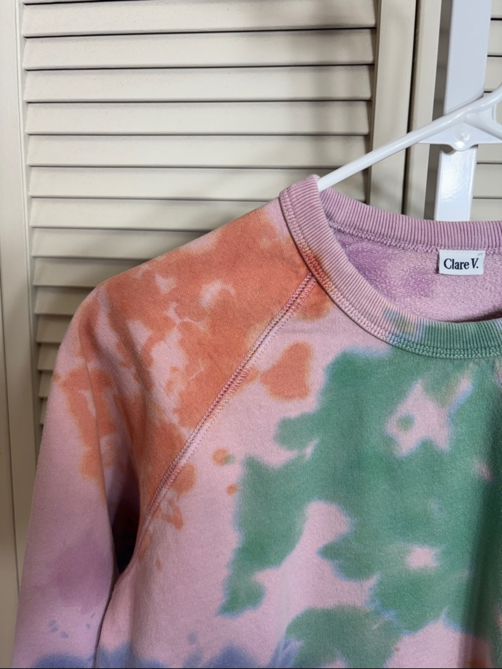 Clare V. Amber Tie-Dye Pullover Multicolor Sweatshirt XS - Picture 10 of 16